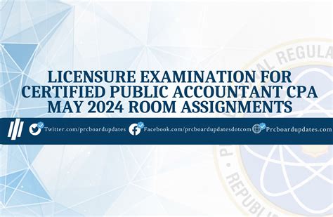 May 2024 Room Assignments Certified Public Accountant Licensure.